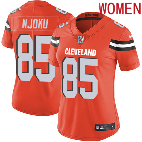 2019 Women Cleveland Browns 85 Njoku Orange Nike Vapor Untouchable Limited NFL Jersey